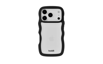 Holdit Back Cover Wavy iPhone 17 Pro Max Transparent/Schwarz