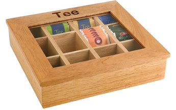 APS Teebox mit 12 Kammern Hellbraun