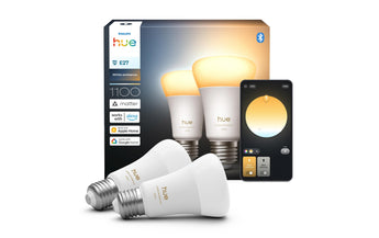 Philips Hue Leuchtmittel White Ambiance E27 Doppelpack 2 x 1100 lm