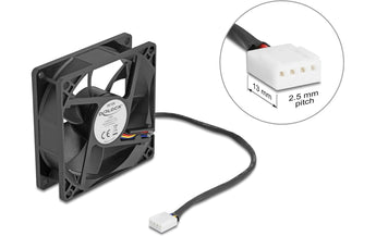 Delock PC-Lüfter 12 V DC, 80 x 80 x 25 mm