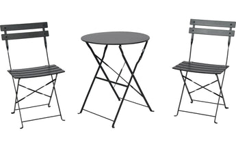 Schou Bistro-Set Sam 71 x 42 x 80cm – Schwarz