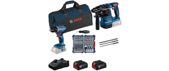 Bosch Professional Akku-Werkzeugset GSR 18 V-45 + GBH 18 V-22