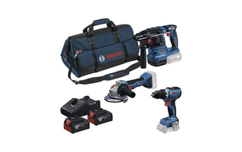 Bosch Professional Akku-Werkzeugset GSR + GWS + GBH + 2x GBA 18 V 4Ah
