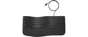 HP Tastatur 320K Ergonomisch kabelgebunden USB Typ-A Schwarz
