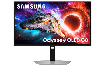 Samsung Monitor Odyssey G80HF OLED, 4K UHD, 240 Hz, Silber