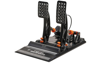 Asetek Racing Invicta Accelerator and Brake Pedal Aluminium Schwarz Orange