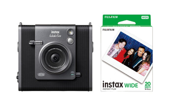 Fujifilm Fotokamera Instax Wide Evo mit 1 x Duo Pack Film Schwarz