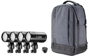 Westcott Blitzgerät FJ100 4-Leuchten-Rucksack-Set