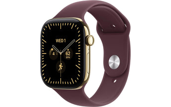 Apple Watch Series 12 46 mm CEL Gold Titan, Burgundy SP Band M/L