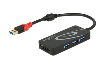 Delock Dockingstation USB 3.1 - 3x Typ-A + SD / Micro SD Reader