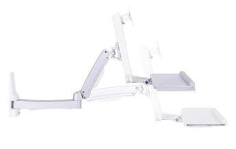 Multibrackets Tischhalterung Arm single Extended 4368 bis 8 kg – Weiss