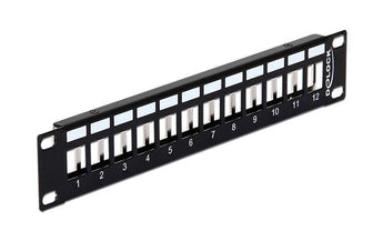 Delock Patchpanel 12 Port, Keystone 10 Rack