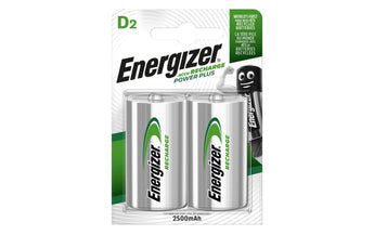 Energizer Akku Power Plus NiMH D 2500 mAh, 2 Stück