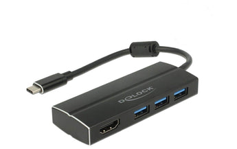 Delock Dockingstation USB 3.1 Typ-C Gen1 - 3x Typ-A + 1x HDMI 4K
