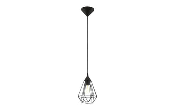 EGLO Leuchten Pendelleuchte TARBES 1x E27, 17.5 cm Schwarz