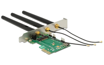Delock M.2 WLAN-AC Modul M.2 Key-A,E 3 Antennen