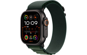 Apple Watch Ultra 2 Black Titanium Alpine Loop Dunkelgrün Small