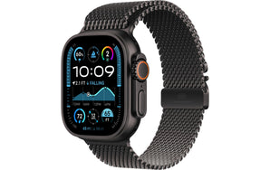 Apple Watch Ultra 2 Black Titanium Milanese Loop Schwarz M