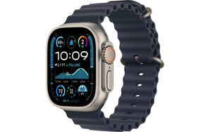 Apple Watch Ultra 2 Natural Titanium Ocean Band Navy