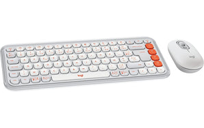 Logitech Tastatur-Maus-Set POP Icon Combo Off-white