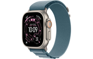 Apple Watch Ultra 3 Natural Titanium Light Blue Alpine Loop L