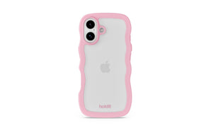 Holdit Back Cover Wavy iPhone 17 Transparent/Pink