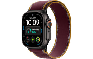 Apple Watch Ultra 4 Black Titan Burgundy Trail Loop M/L